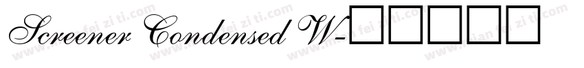 Screener Condensed W字体转换